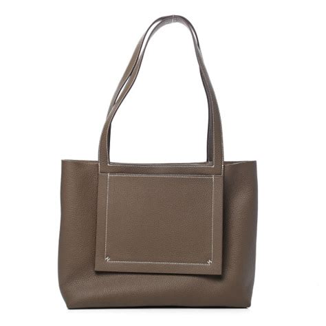 HERMES Taurillon Clemence Cabasellier 31 Etoupe.